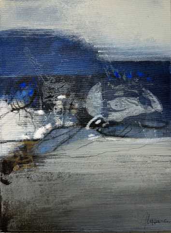 Blue Traces II - 30 x 40 cm