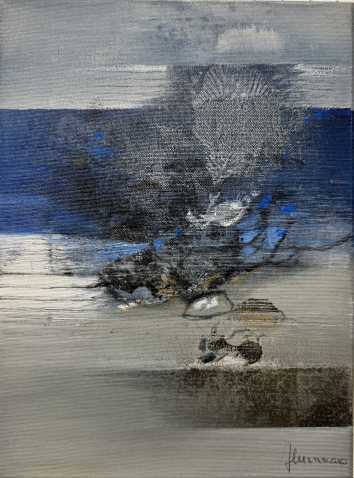 Blue Traces I - 30 x 40 cm